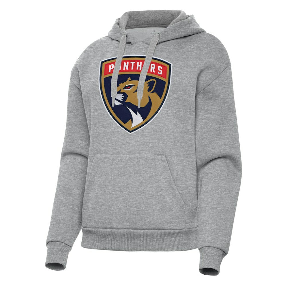 NHL Heather Gray Florida Panthers Antigua Women's Victory Pullover Hoodie