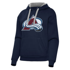 NHL Navy Colorado Avalanche Antigua Women's Victory Pullover Hoodie