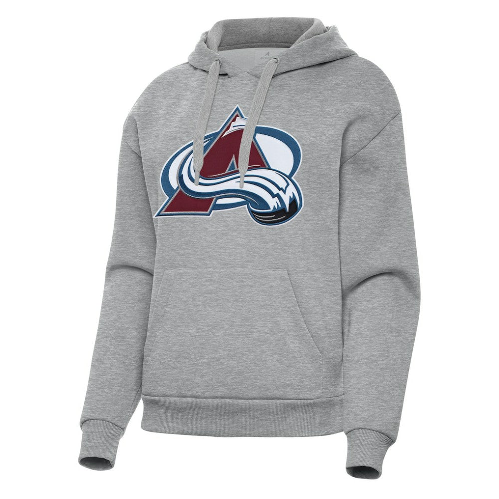 NHL Heather Gray Colorado Avalanche Antigua Women's Victory Pullover Hoodie