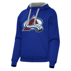 NHL Royal Colorado Avalanche Antigua Women's Victory Pullover Hoodie