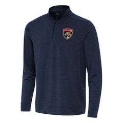 NHL Heather Navy Florida Panthers Antigua Bright Quarter-Zip Top