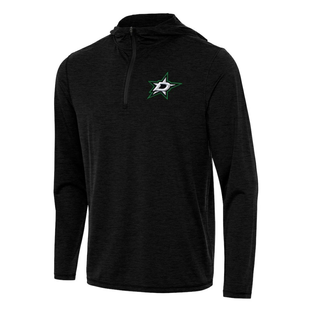 NHL Heather Black Dallas Stars Antigua Tidy Quarter-Zip Hoodie