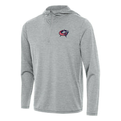 NHL Heather Gray Columbus Blue Jackets Antigua Tidy Quarter-Zip Hoodie