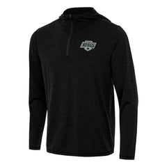 NHL Heather Black Los Angeles Kings Antigua Tidy Quarter-Zip Hoodie