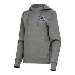 NHL Heather Black Colorado Avalanche Antigua Women's Justice Pullover Hoodie