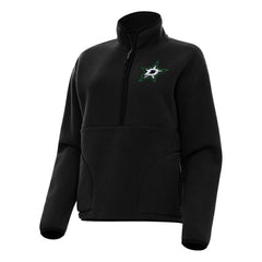NHL Black Dallas Stars Antigua Women's Figure Half-Zip Pullover Sweatshirt