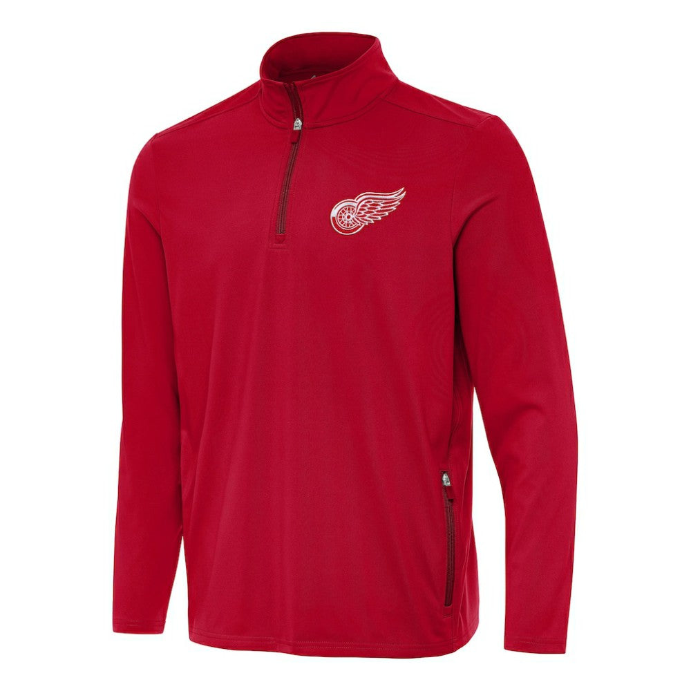 NHL Red Detroit Red Wings Antigua Perilous Quarter-Zip Sweatshirt