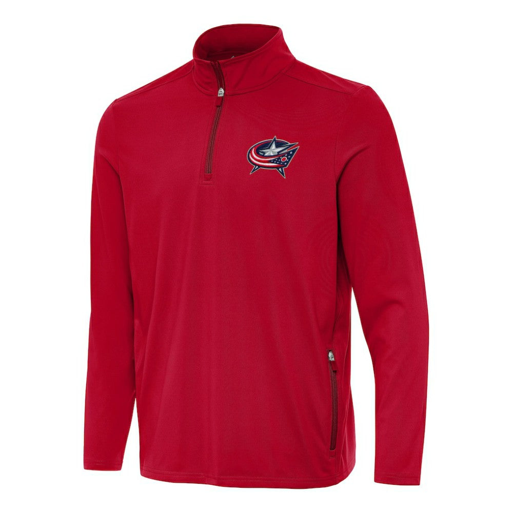 NHL Red Columbus Blue Jackets Antigua Perilous Quarter-Zip Sweatshirt