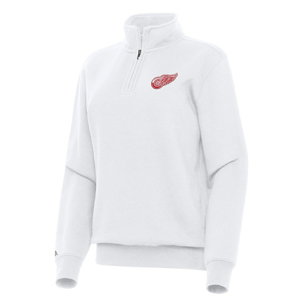 NHL White Detroit Red Wings Antigua Women's Victory Quarter-Zip Sweatshirt