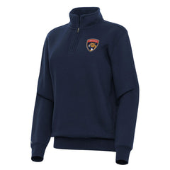 NHL Navy Florida Panthers Antigua Women's Victory Quarter-Zip Sweatshirt
