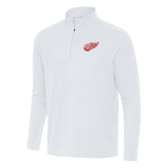 NHL White Detroit Red Wings Antigua Intent Quarter-Zip Top