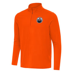 NHL Orange Edmonton Oilers Antigua Intent Quarter-Zip Top