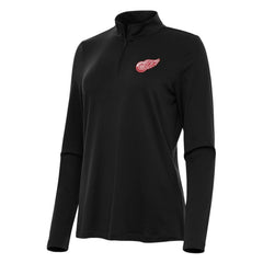 NHL Black Detroit Red Wings Antigua Women's Reprocess Quarter-Zip Top