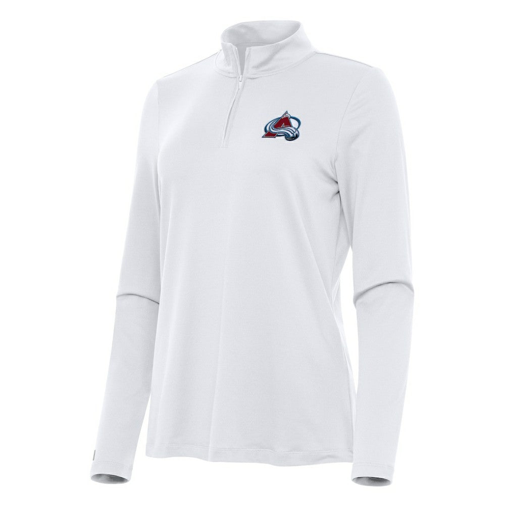 NHL White Colorado Avalanche Antigua Women's Reprocess Quarter-Zip Top