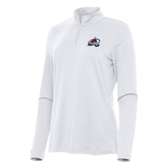 NHL White Colorado Avalanche Antigua Women's Reprocess Quarter-Zip Top
