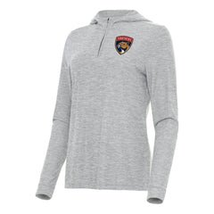 NHL Heather Gray Florida Panthers Antigua Women's Daybreak Quarter-Zip Hoodie