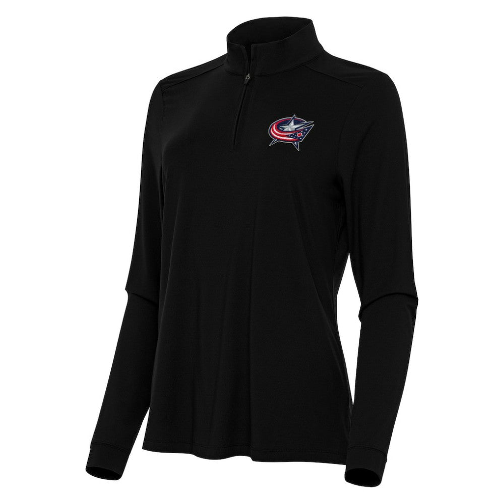 NHL Black Columbus Blue Jackets Antigua Women's Intent Quarter-Zip Top