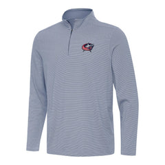 NHL Navy Columbus Blue Jackets Antigua Twine Quarter-Zip Top