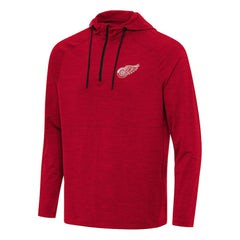 NHL Heather Red Detroit Red Wings Antigua Spikes Quarter-Zip Hoodie