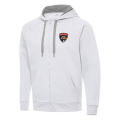 NHL White Florida Panthers Antigua Big & Tall Victory Full-Zip Hoodie