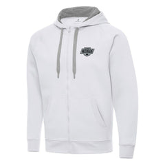 NHL White Los Angeles Kings Antigua Big & Tall Victory Full-Zip Hoodie