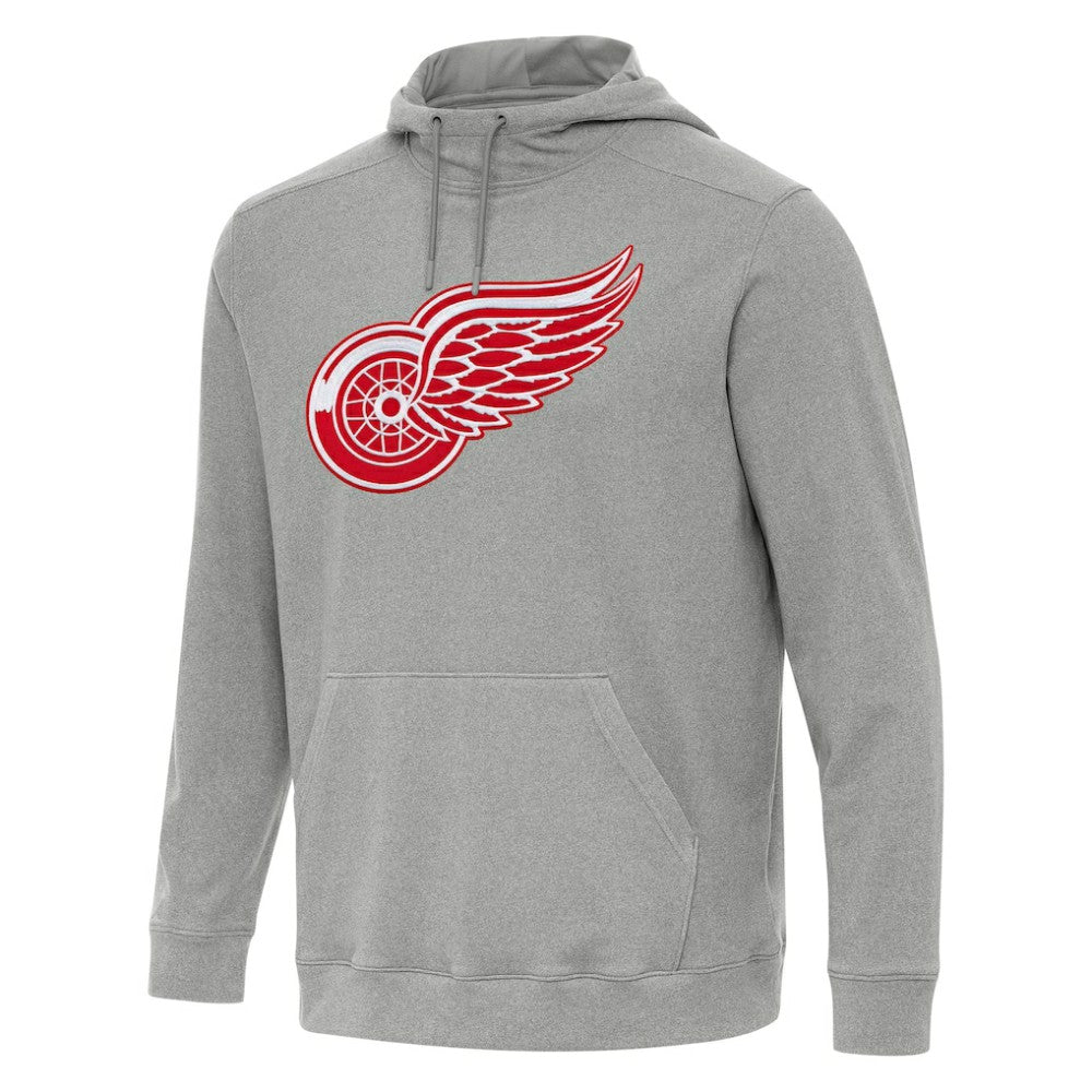 NHL Heather Gray Detroit Red Wings Antigua Cloud Pullover Hoodie