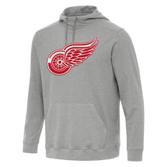 NHL Heather Gray Detroit Red Wings Antigua Cloud Pullover Hoodie