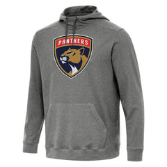 NHL Heather Black Florida Panthers Antigua Cloud Pullover Hoodie