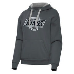 NHL Charcoal Los Angeles Kings Antigua Women's Victory Pullover Hoodie