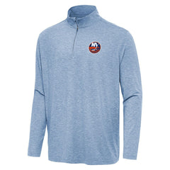 NHL Heather Aqua New York Islanders Antigua Hunk Quarter-Zip Top