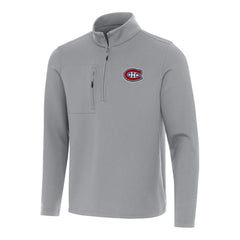NHL Gray Montreal Canadiens Antigua Insider Quarter-Zip Top