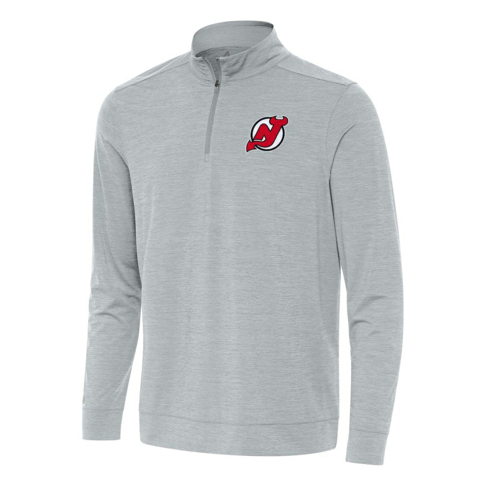 NHL Heather Gray New Jersey Devils Antigua Bright Quarter-Zip Top