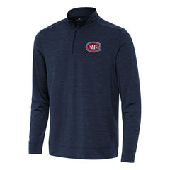 NHL Heather Navy Montreal Canadiens Antigua Bright Quarter-Zip Top