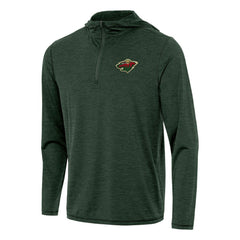 NHL Hunter Green Minnesota Wild Antigua Tidy Quarter-Zip Hoodie