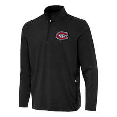 NHL Black Montreal Canadiens Antigua Perilous Quarter-Zip Sweatshirt