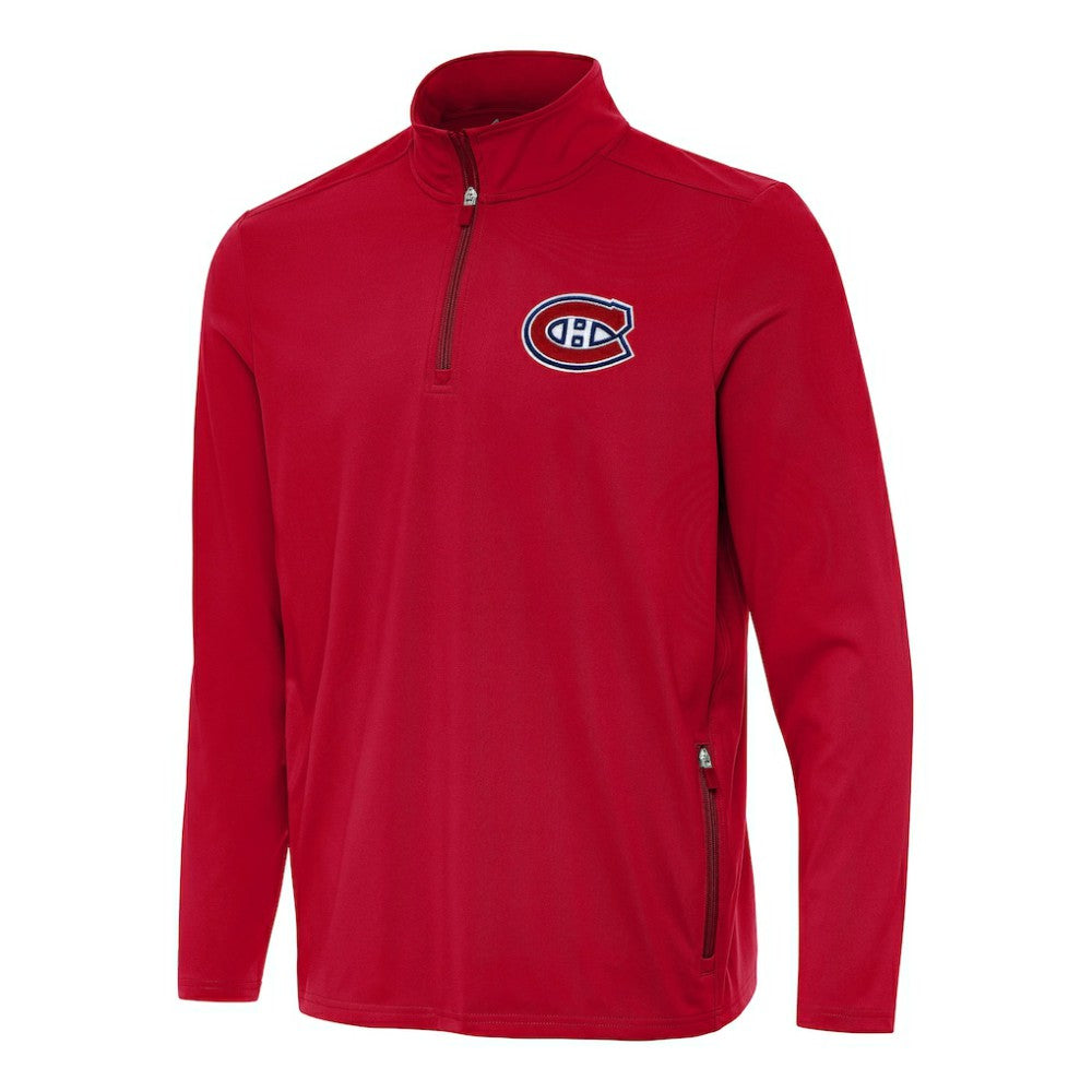 NHL Red Montreal Canadiens Antigua Perilous Quarter-Zip Sweatshirt