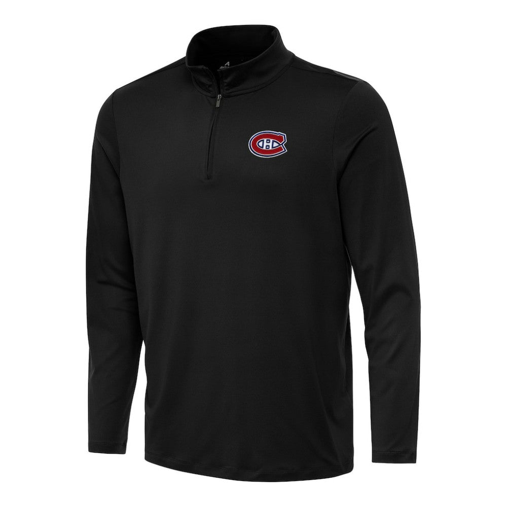NHL Black Montreal Canadiens Antigua Reprocess Quarter-Zip Top