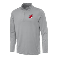NHL Gray New Jersey Devils Antigua Reprocess Quarter-Zip Top