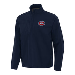 NHL Navy Montreal Canadiens Antigua Brisk Quarter-Zip Windbreaker