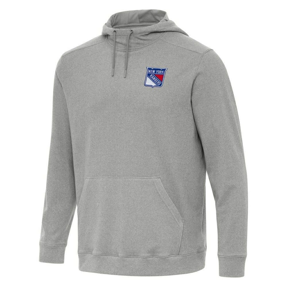 NHL Heather Gray New York Rangers Antigua Cloud Pullover Hoodie