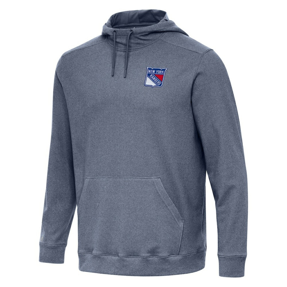 NHL Heather Navy New York Rangers Antigua Cloud Pullover Hoodie