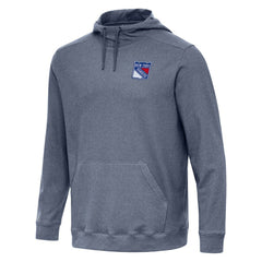 NHL Heather Navy New York Rangers Antigua Cloud Pullover Hoodie