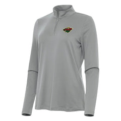 NHL Gray Minnesota Wild Antigua Women's Reprocess Quarter-Zip Top