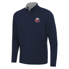 NHL Navy/Gray New York Islanders Antigua Content Quarter-Zip Pullover Top