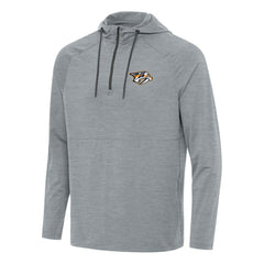 NHL Heather Gray Nashville Predators Antigua Spikes Quarter-Zip Hoodie