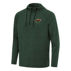 NHL Hunter Green Minnesota Wild Antigua Spikes Quarter-Zip Hoodie