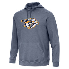 NHL Heather Navy Nashville Predators Antigua Cloud Pullover Hoodie