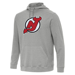 NHL Heather Gray New Jersey Devils Antigua Cloud Pullover Hoodie