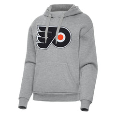 NHL Heather Gray Philadelphia Flyers Antigua Women's Victory Pullover Hoodie