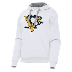 NHL White Pittsburgh Penguins Antigua Women's Victory Pullover Hoodie